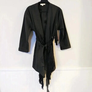 On the land Grey Fringe Coat  Small